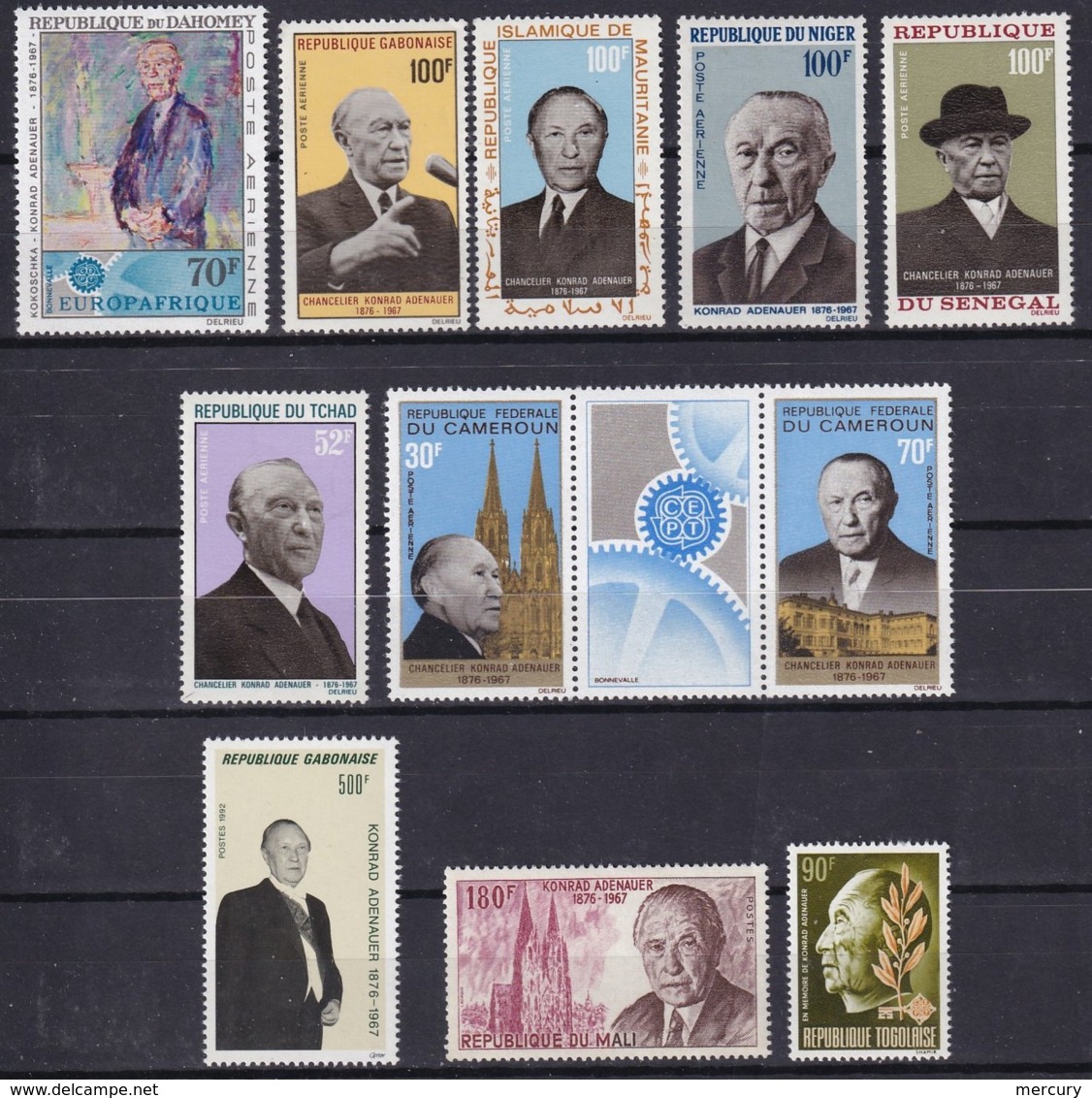 GRANDES SERIES COLONIALES - Adenauer - Série Complète Neuve TTB - Non Classés