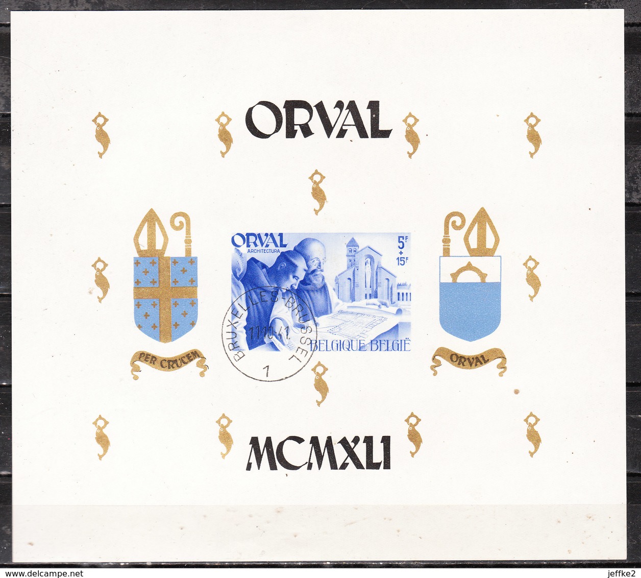 BL12  Grand Bloc Orval - Oblit. - LOOK!!!! - 1924-1960