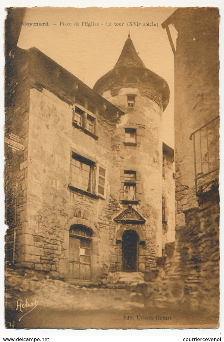 CPA - LE BLEYMARD (Lozère) - Place De L'Eglise - La Tour - Le Bleymard