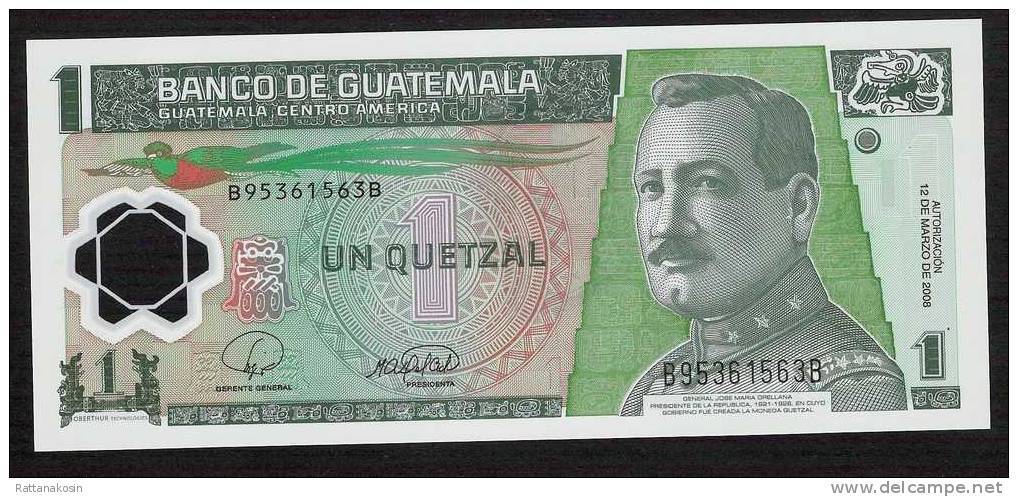 GUATEMALA P115a 1  QUETZAL 2008  UNC. - Guatemala