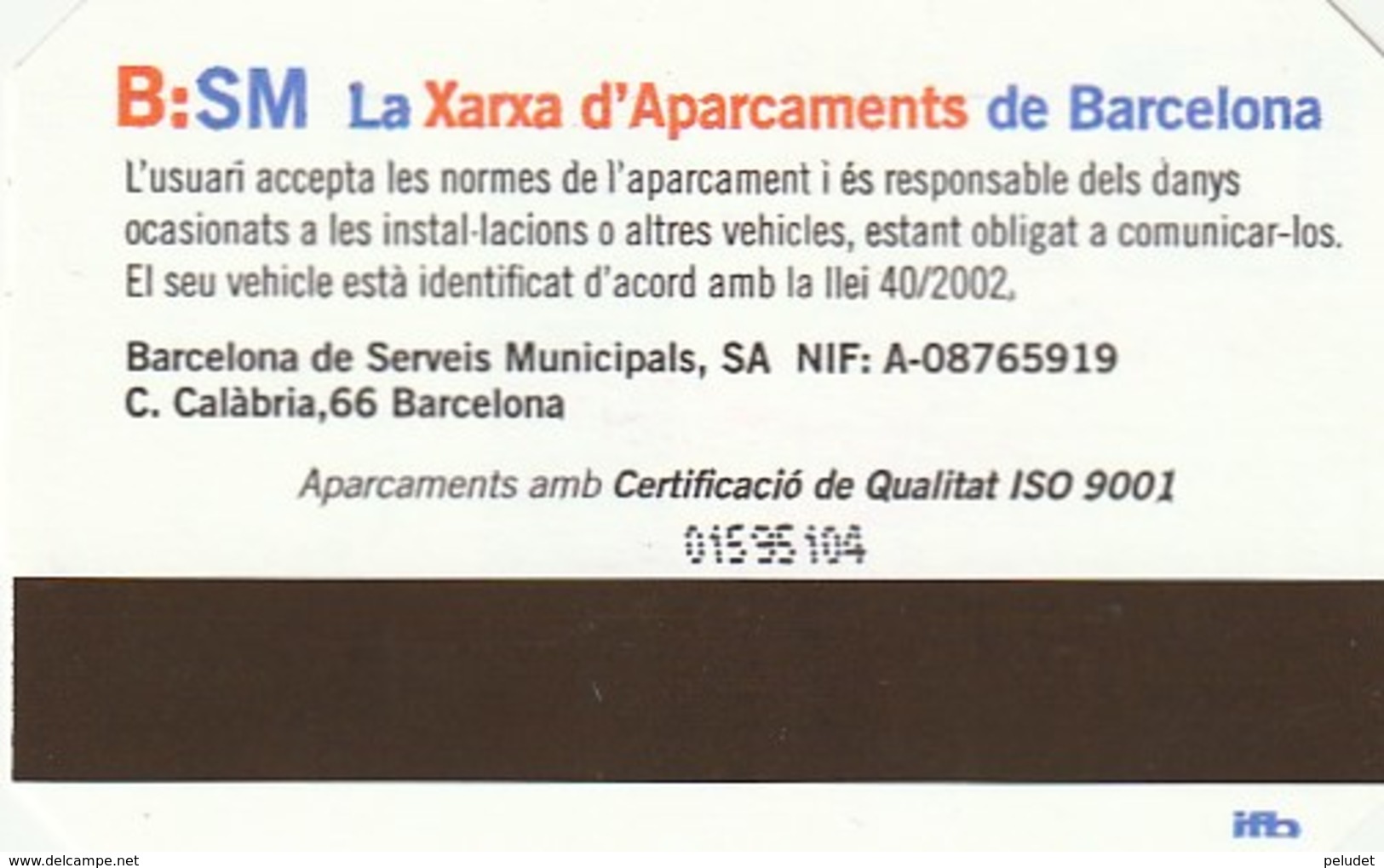Ticket - PARKING - B:SM - AJUNTAMENT DE BARCELONA - Otros & Sin Clasificación
