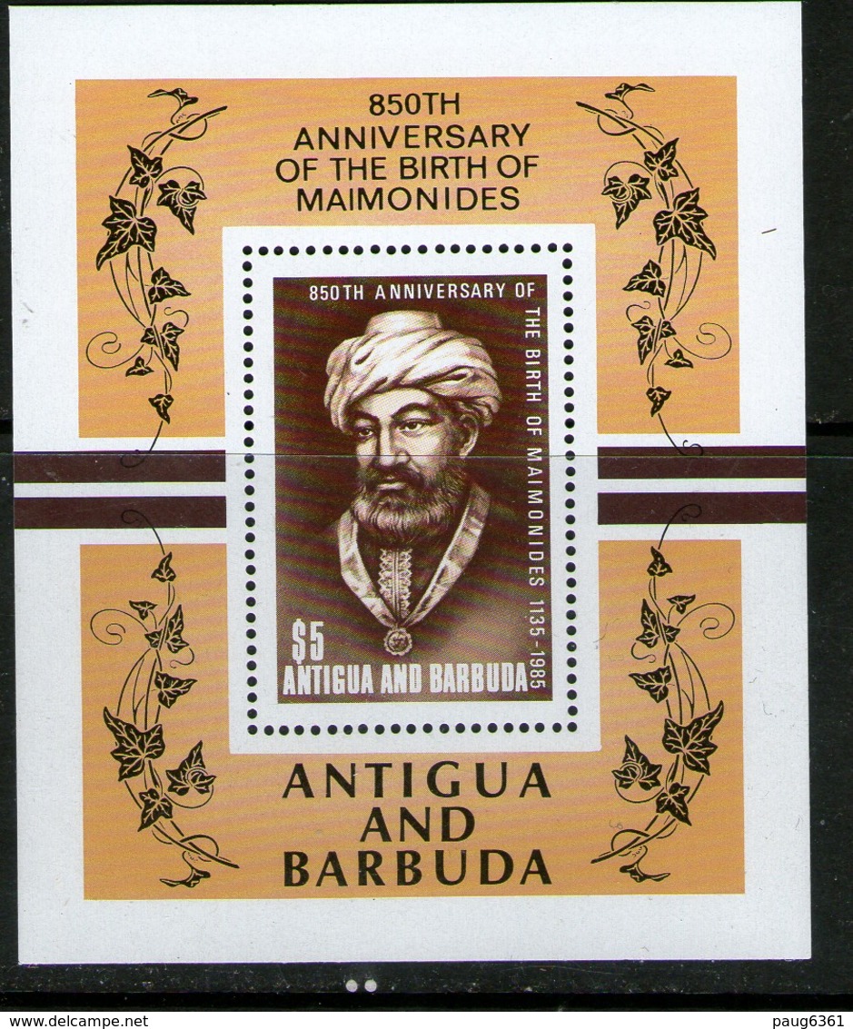 ANTIGUA ET BARBUDA 1985 MAIMONIDES  YVERT   N°B94 NEUF MNH** - Antigua Et Barbuda (1981-...)