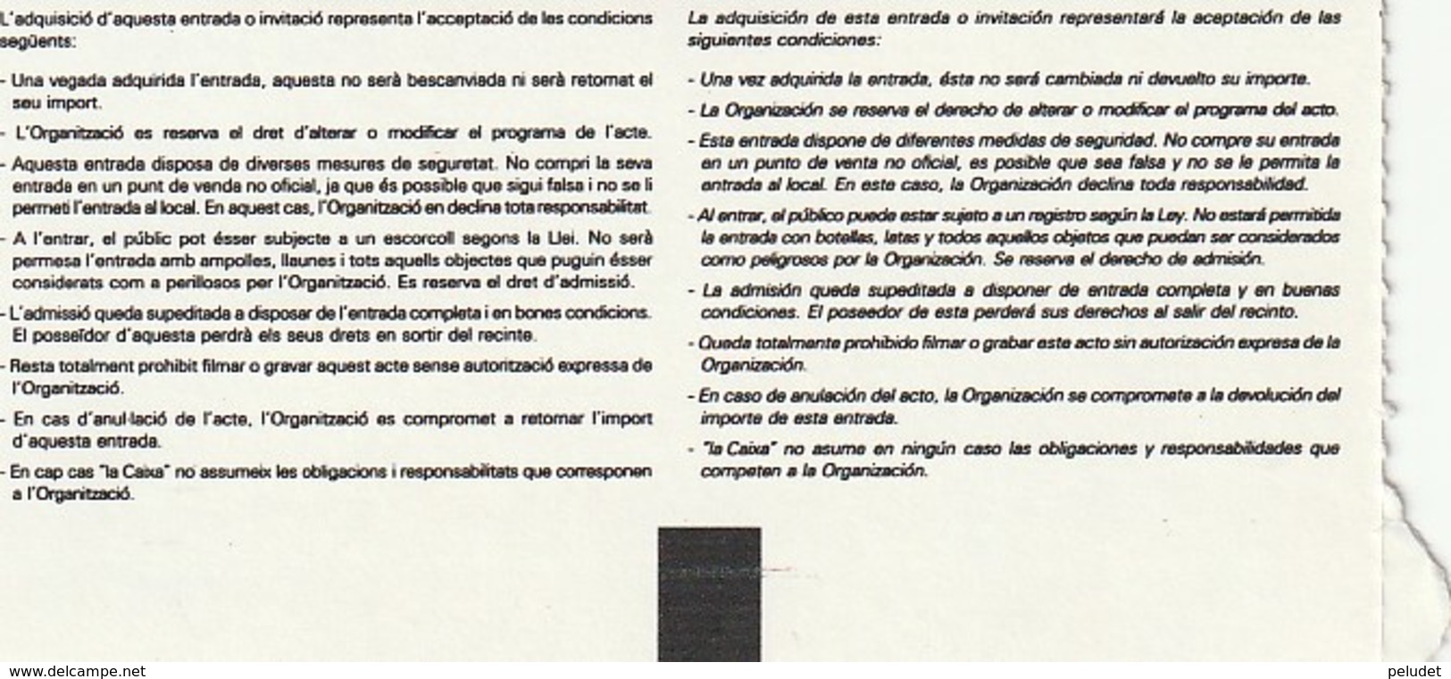 EL DALAI LAMA A BRCELONA - TIBETANIA'97 - CONFERENCIA ... RESPONSABILIDAD UNIVERSAL - Tickets D'entrée