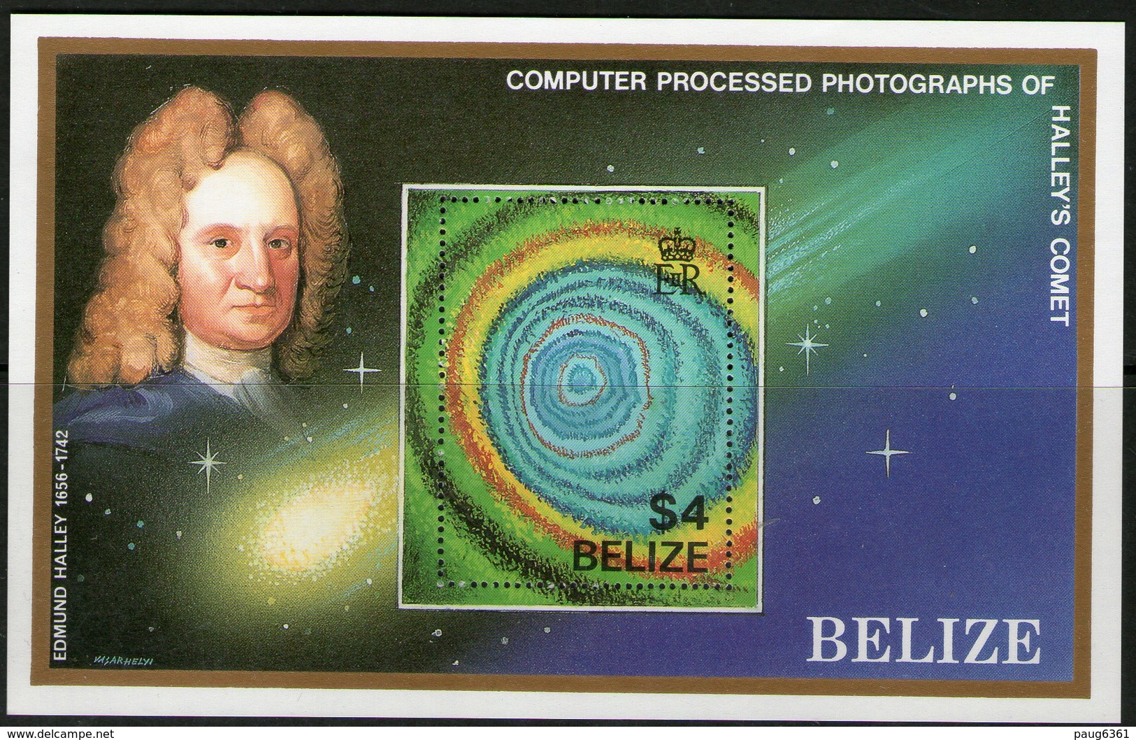 BELIZE  1986 COMETE DE HALLEY   YVERT  N°B68   NEUF MNH** - Astronomy