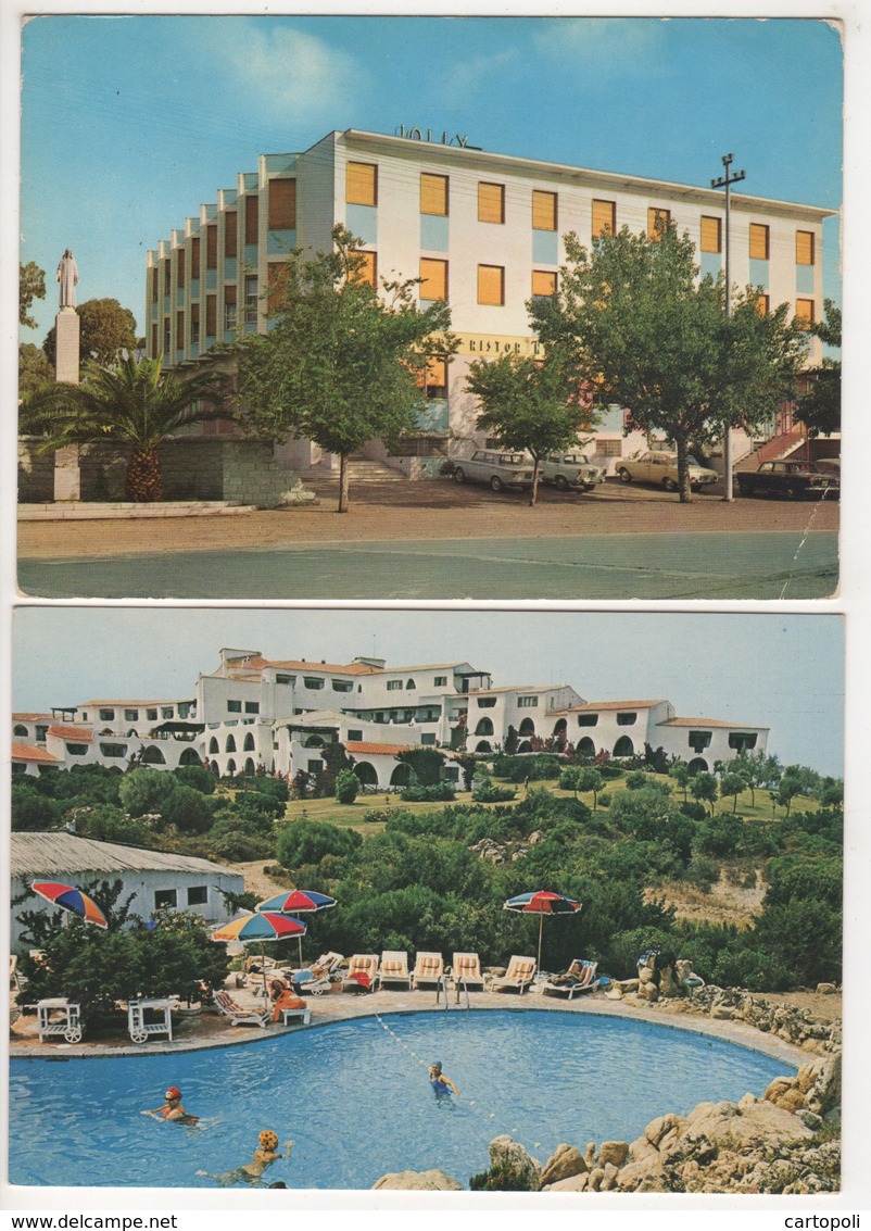 ^ OLBIA HOTEL JOLLY ROMAZINO COSTA SMERALDA PANORAMA 2 CARTOLINE 188a - Olbia