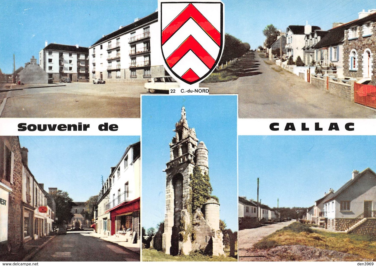 Souvenir De CALLAC - Ruines D'Eglise - Blason - Callac