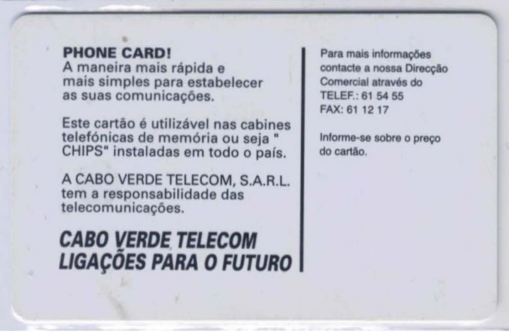 Cabo Verde Telecom- 50 De 1997 - Voir Scans - Cap Vert