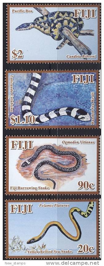 Fiji 2010 Snakes 4v MNH - Snakes