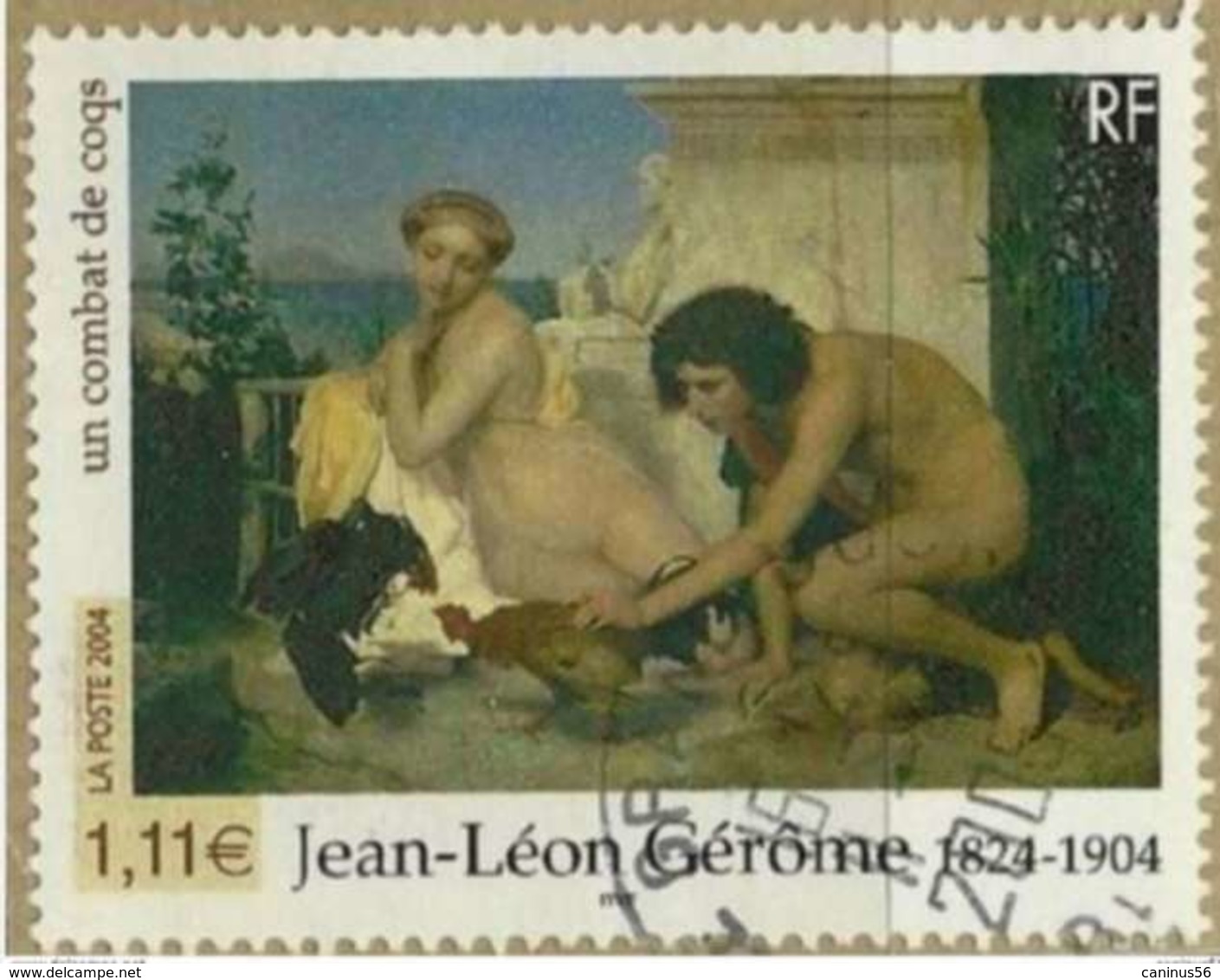 2004 Yt 3660 (o) Jean-Léon Gérôme (1824-1904) Un Combat De Coqs - Used Stamps