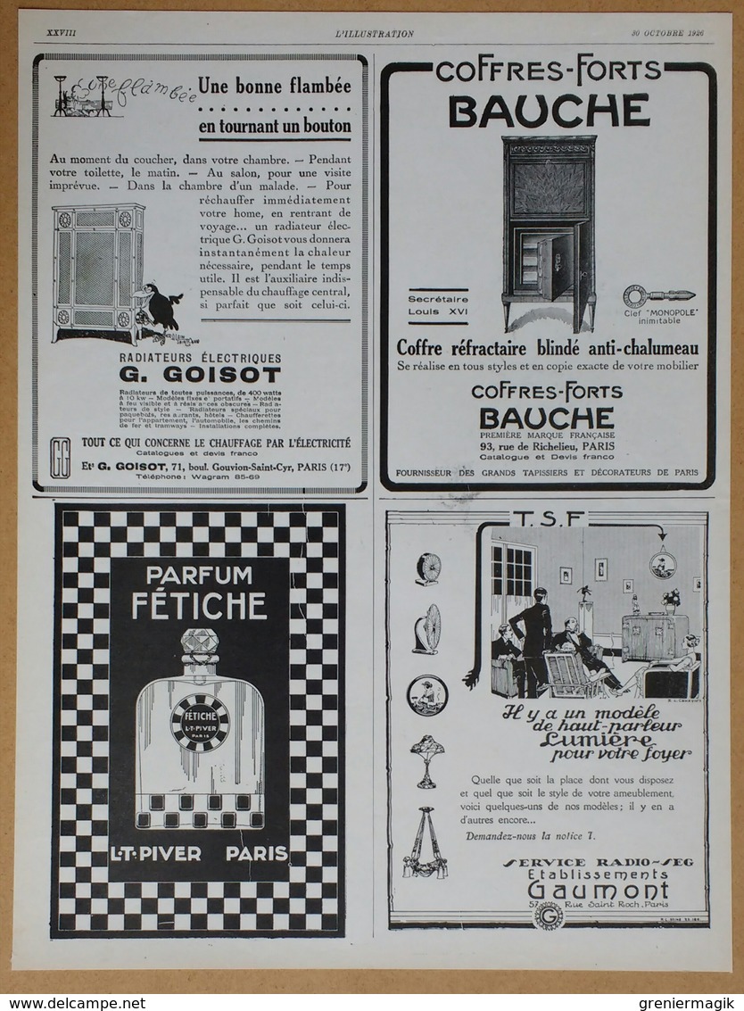 1926 Tecla (bijoux, Portrait De Femme Avec Un Collier De Perles) - Coffres-forts Bauche - Parfum L.T. Piver - Publicité - Publicités