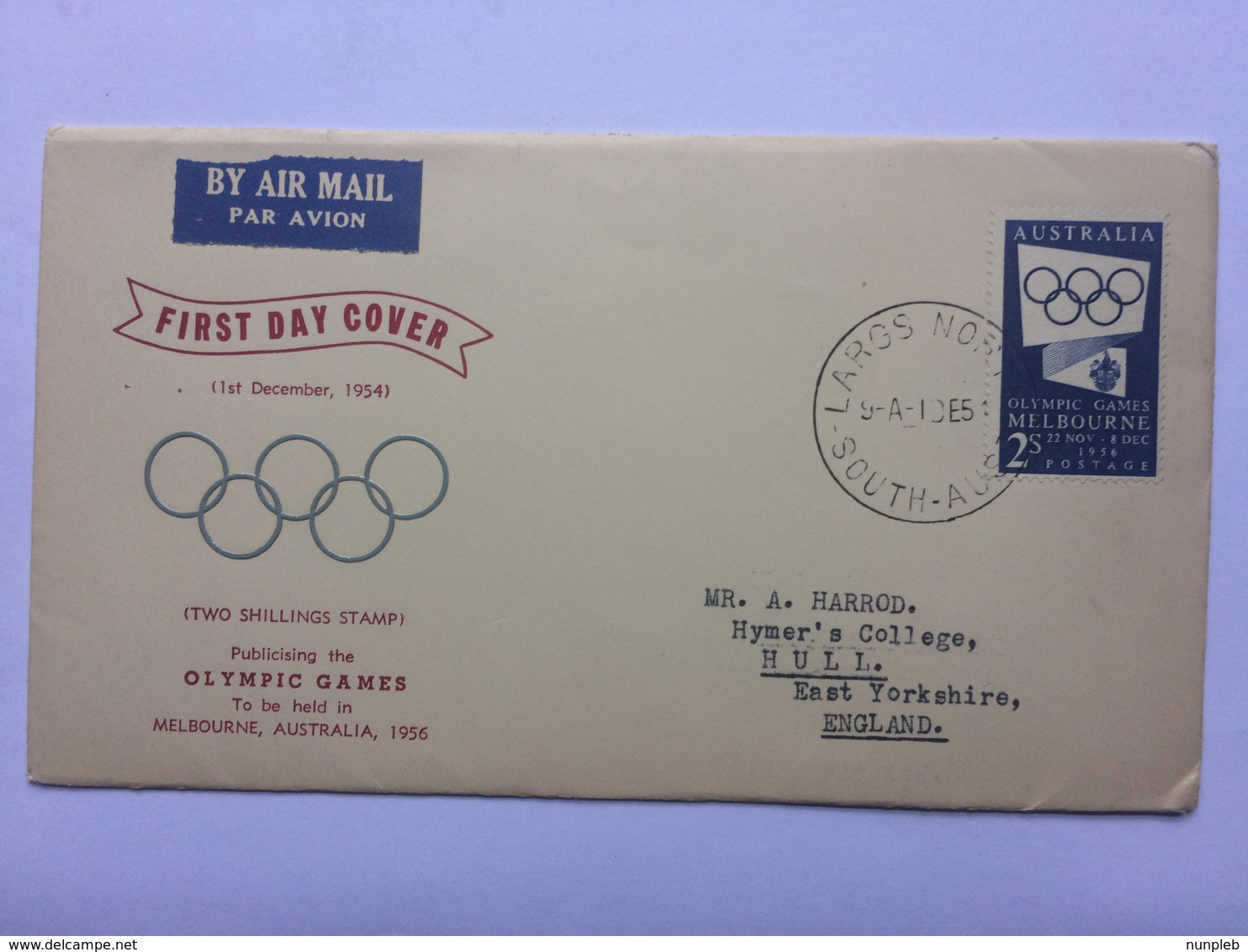 AUSTRALIA 1954 Olympic Games FDC - Briefe U. Dokumente