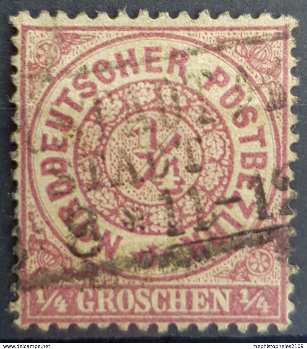 NORDDEUTSCHER POSTBEZIRK 1869 - Canceled - Mi 13 - 0.25gr - Sonstige & Ohne Zuordnung