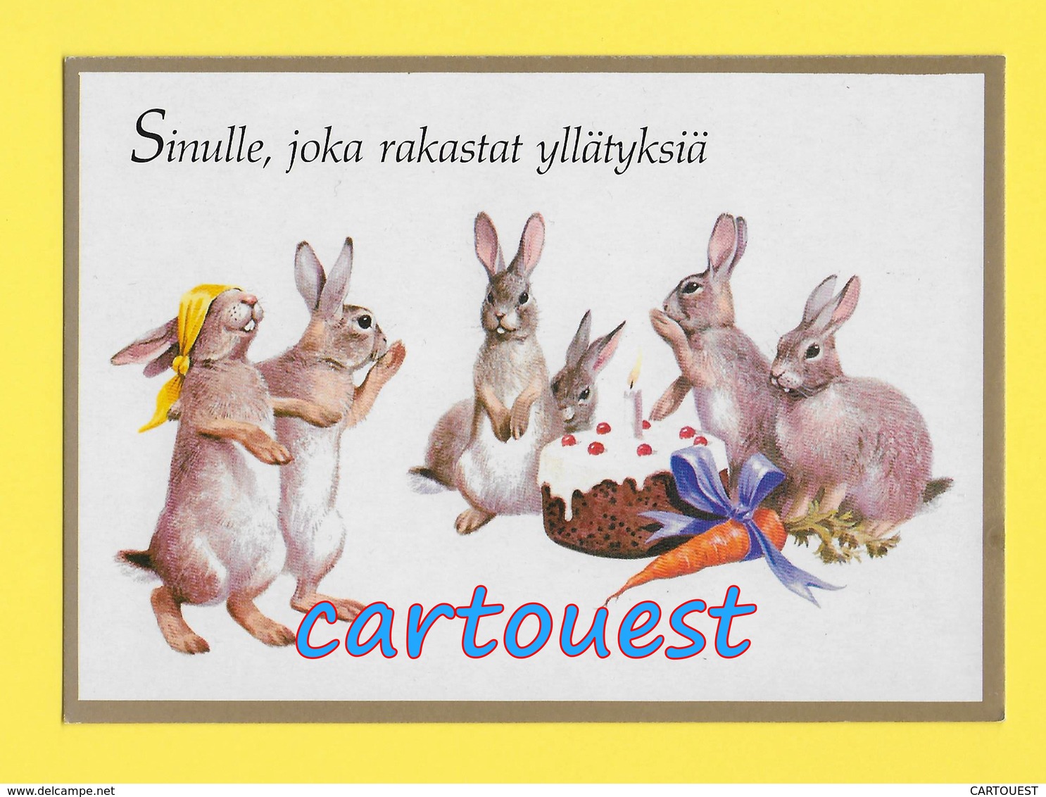 ☺♦♦  Sinulle Joka Rakastat Yllätyksiä - For You Who Love Surprises - Groupe De Lapin Humanisé - ILLUSTRATEUR Finlandais - Contemporary (from 1950)