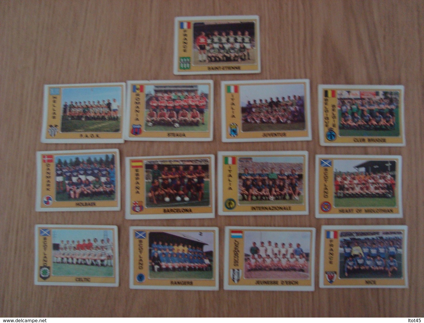 LOT DE 13 CARTES PANINI EURO FOOTBALL DIVERS - French Edition