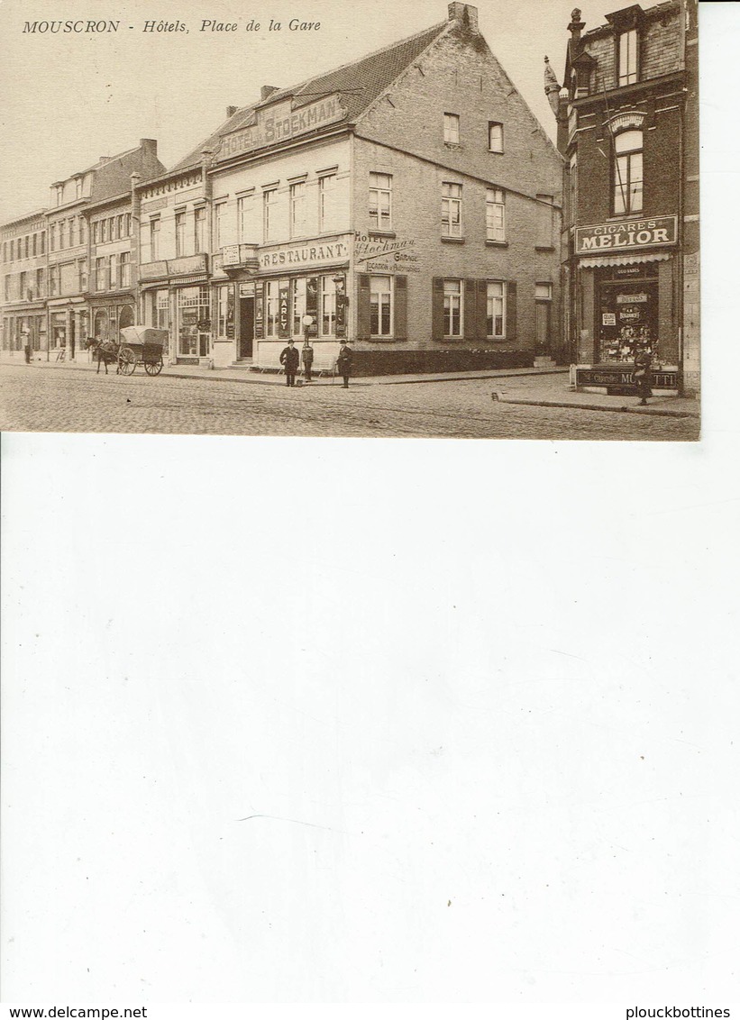 MOUSCRON HOTELS PLACE DE LA GARE VUE RARE - Mouscron - Moeskroen