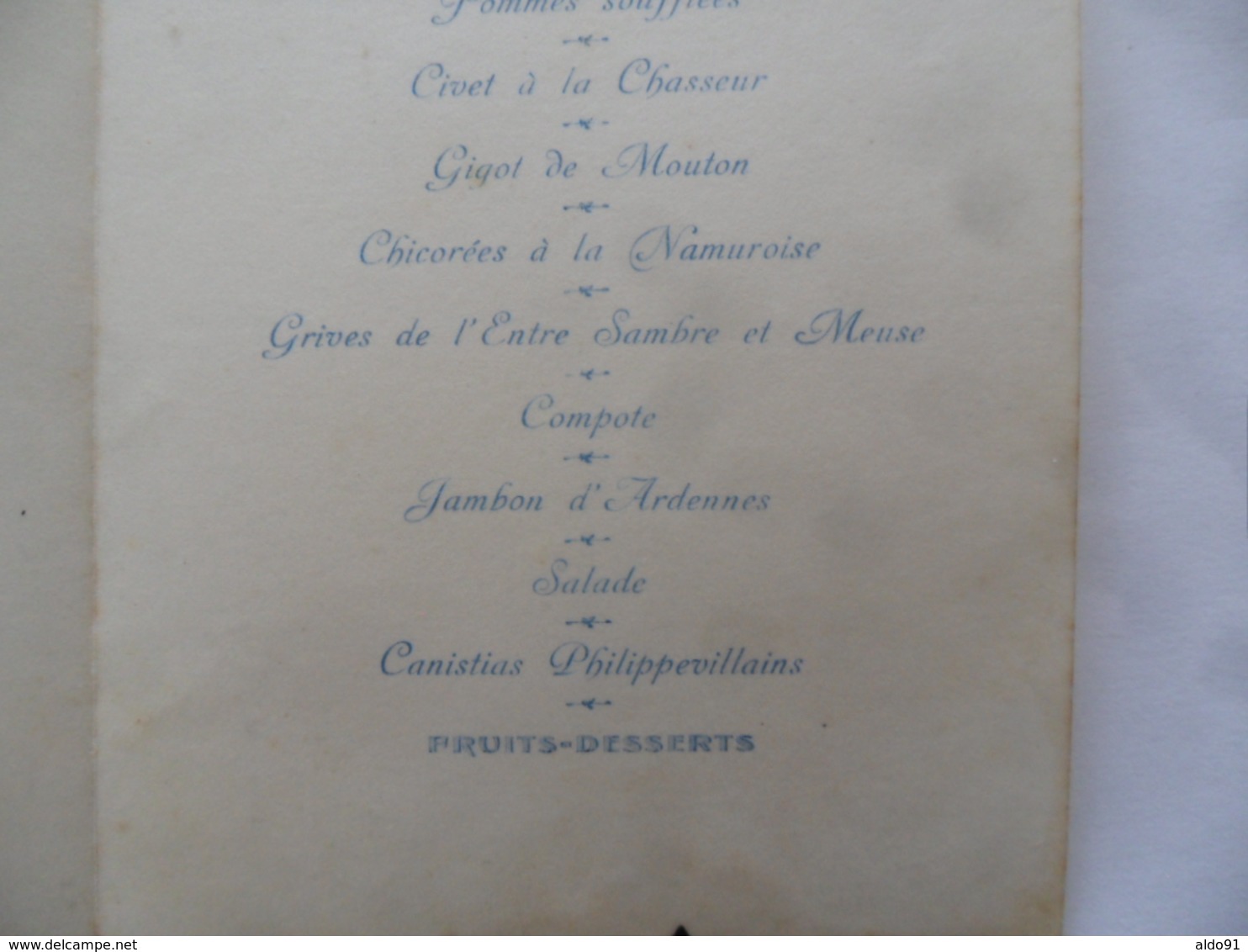 (Menu Ancien......15 Plats...!!!)  -  Menu Du 17 Novembre 1902  " Joseph Et Nelly ".........voir Scans - Menus