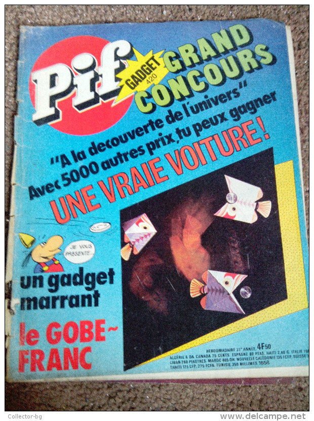 RRR VINTAGE COLLECTABLE COMICS FRANCE PIF N*420 EARLY GADGET  EDITION - Pif - Autres