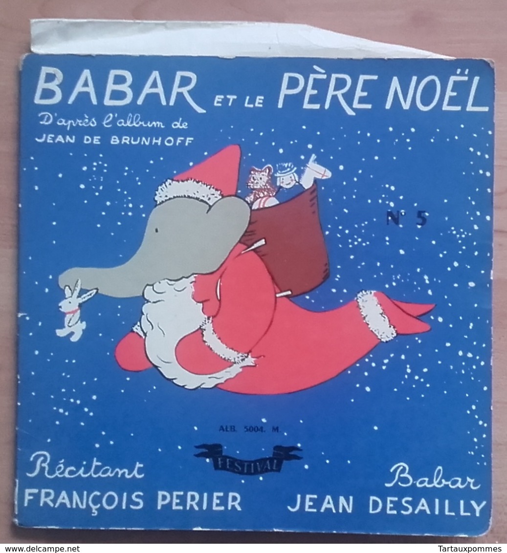 Super 45T - BABAR Et Le Père Noël - Livre-disque - Spezialformate