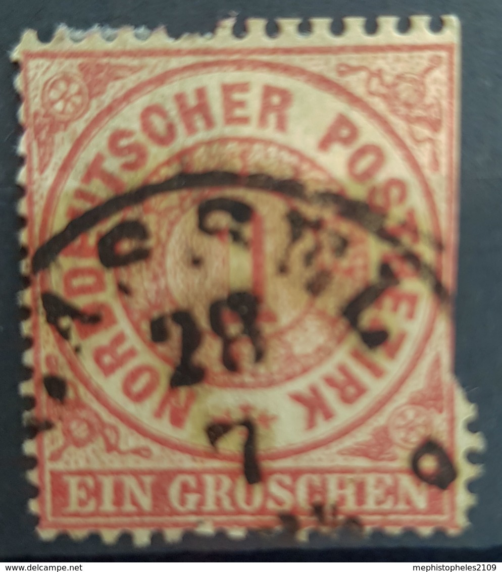 NORDDEUTSCHER POSTBEZIRK 1869 - Canceled - Mi 16 - 1gr - (damaged!) - Usati