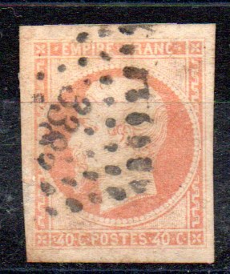 FRANCE - YT N° 16 - Cote: 22,00 € - Orange Pâle - 1853-1860 Napoléon III