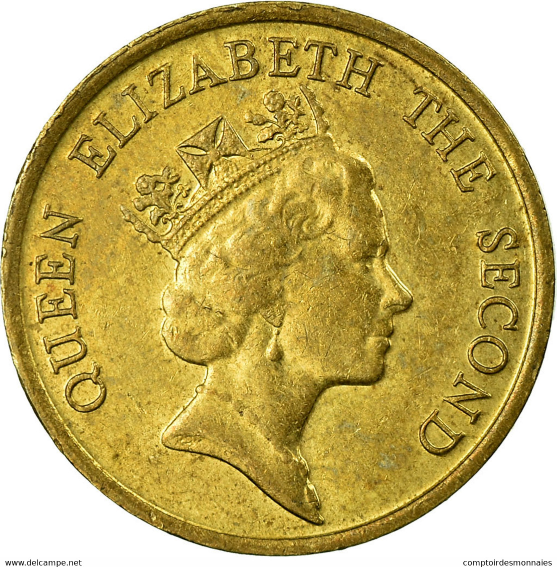 Monnaie, Hong Kong, Elizabeth II, 10 Cents, 1985, TB+, Nickel-brass, KM:55 - Hong Kong