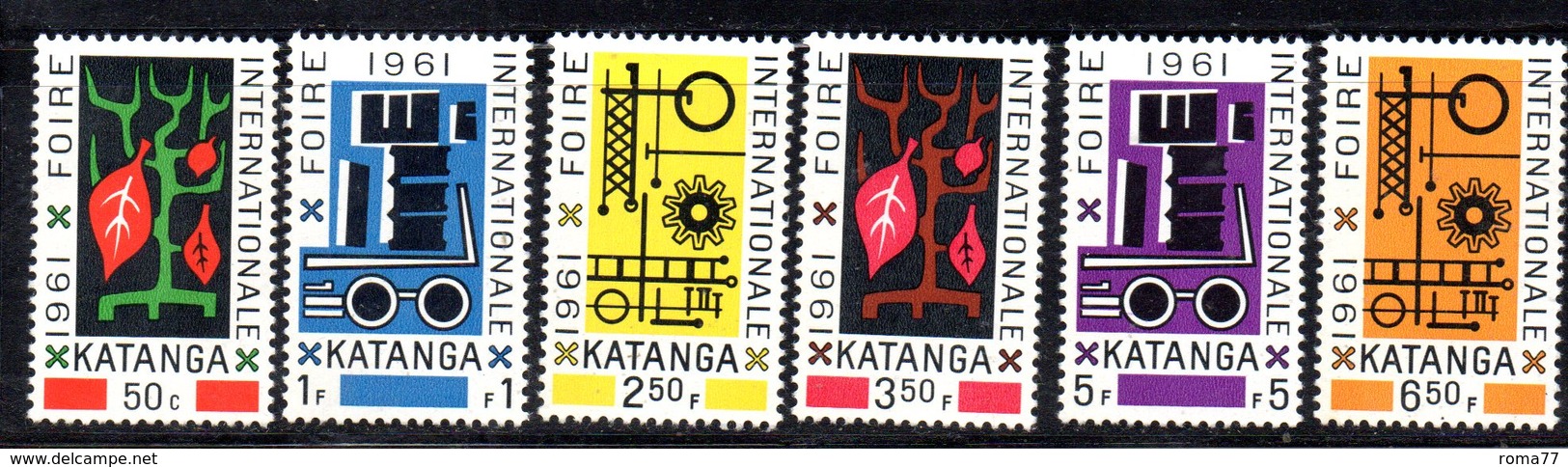 APR1914 - KATANGA 1961 , Serie Yvert N. 69/74  ***  MNH    (2380A) - Katanga