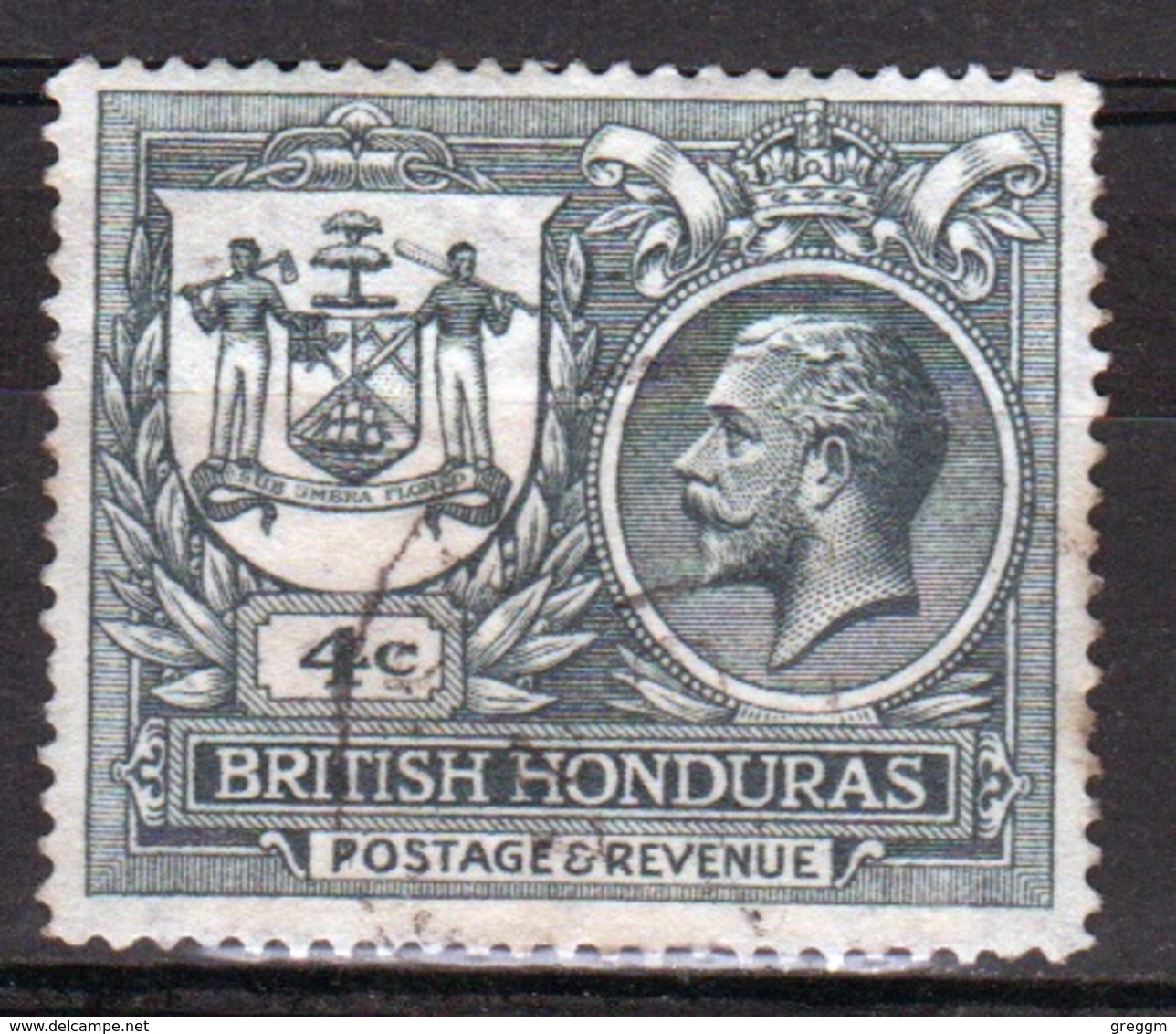 British Honduras 1922 Single 4c Stamp From The George V Set. - British Honduras (...-1970)