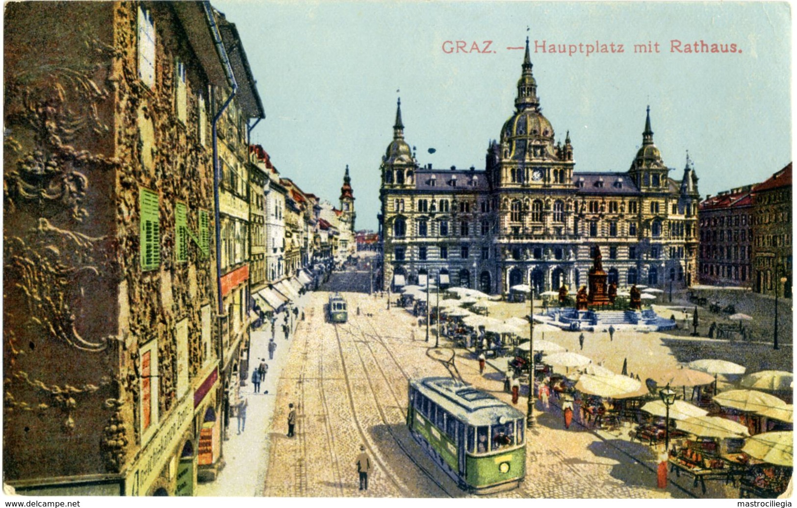 AUSTRIA   STYRIE  GRAZ  Hauptplatz Mit Rathaus  Tram Tramway - Graz