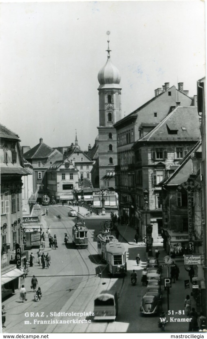 AUSTRIA   STYRIE  GRAZ  Südtirolerplatz Mit Franziskanerkirche  Tram Tramway - Graz