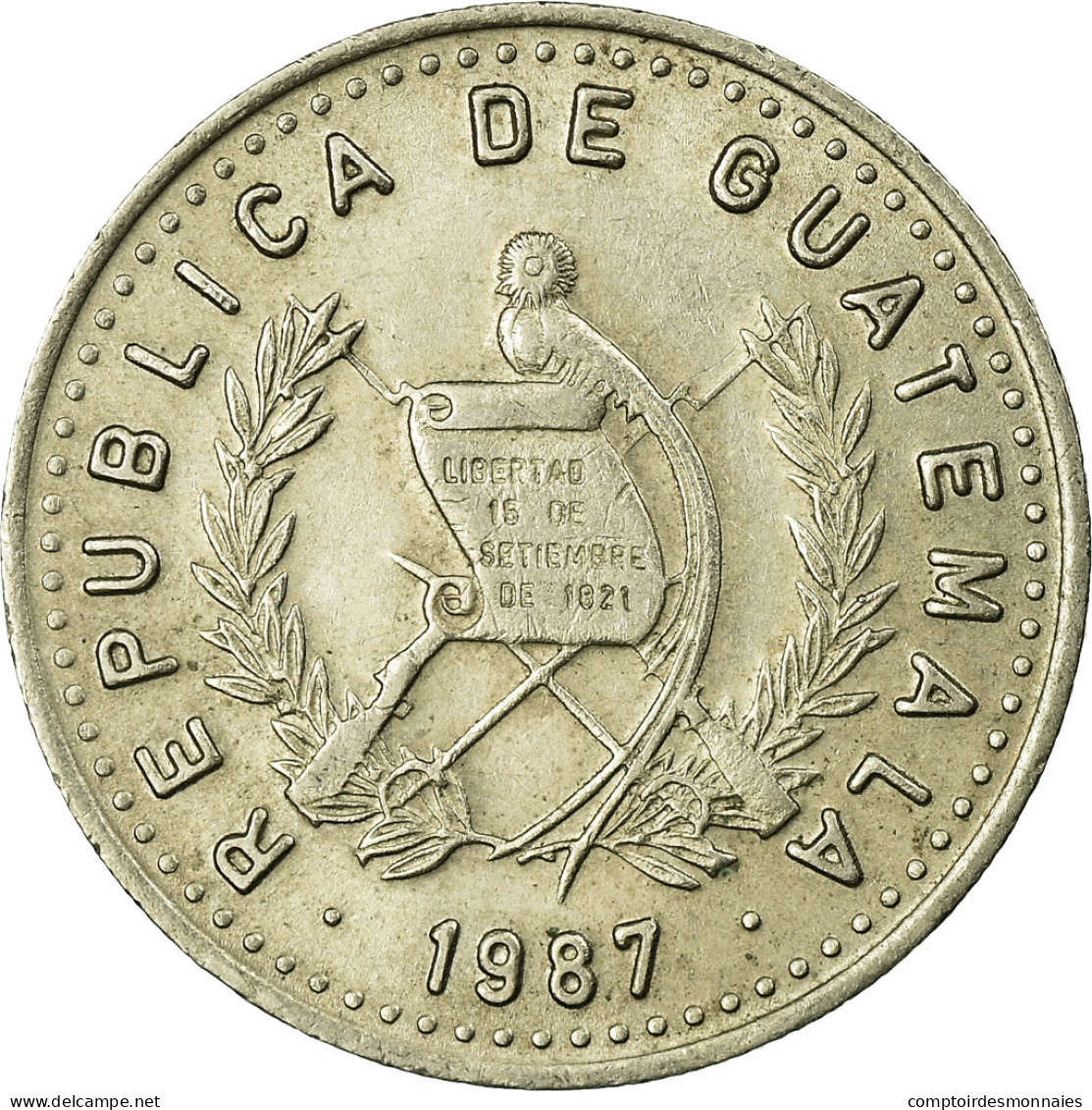 Monnaie, Guatemala, 10 Centavos, 1987, TB+, Copper-nickel, KM:277.5 - Guatemala