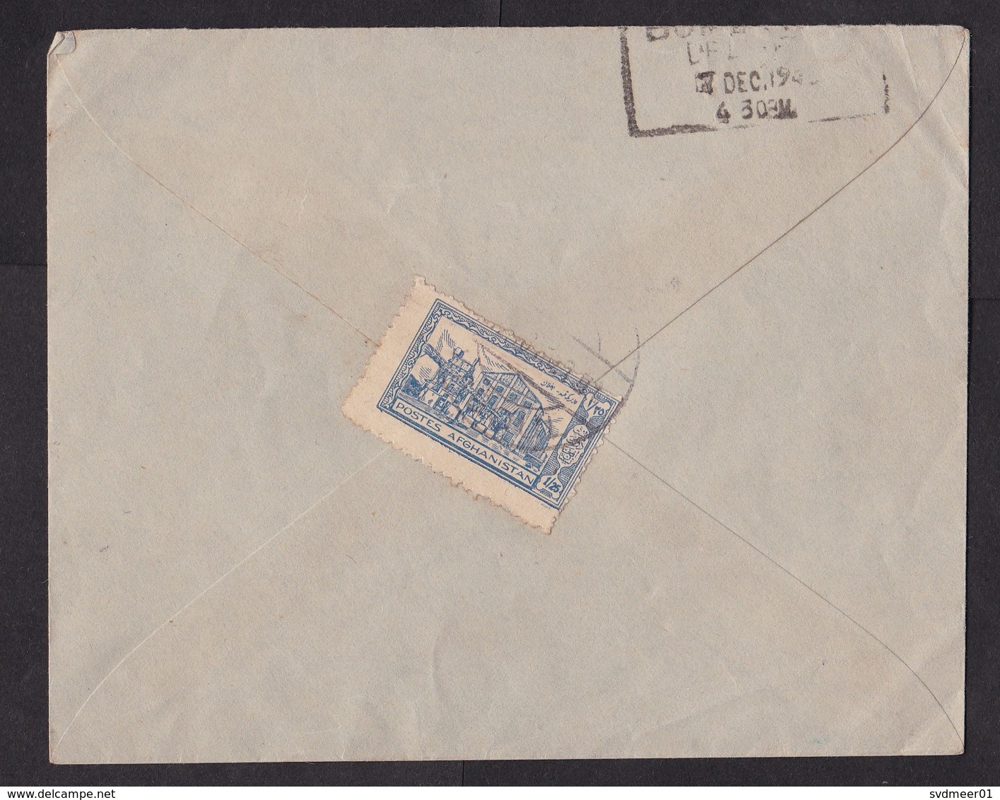 Afghanistan: Cover To India, 1940s, 1 Stamp, Building, Rare Real Use (traces Of Use) - Afghanistan