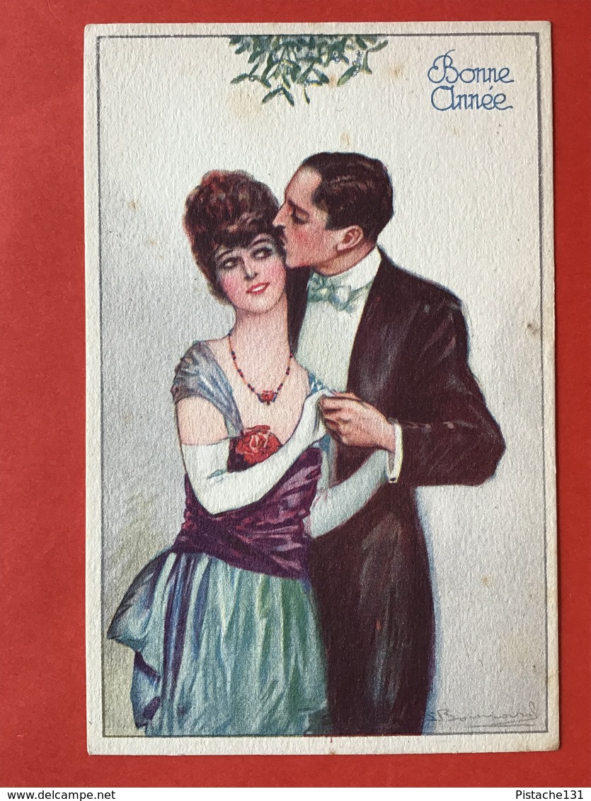 Illustrateur BOMPARD - COUPLE AMOUREUX - VERLIEFDEN - UN BAISER - EEN KUS - Bompard, S.