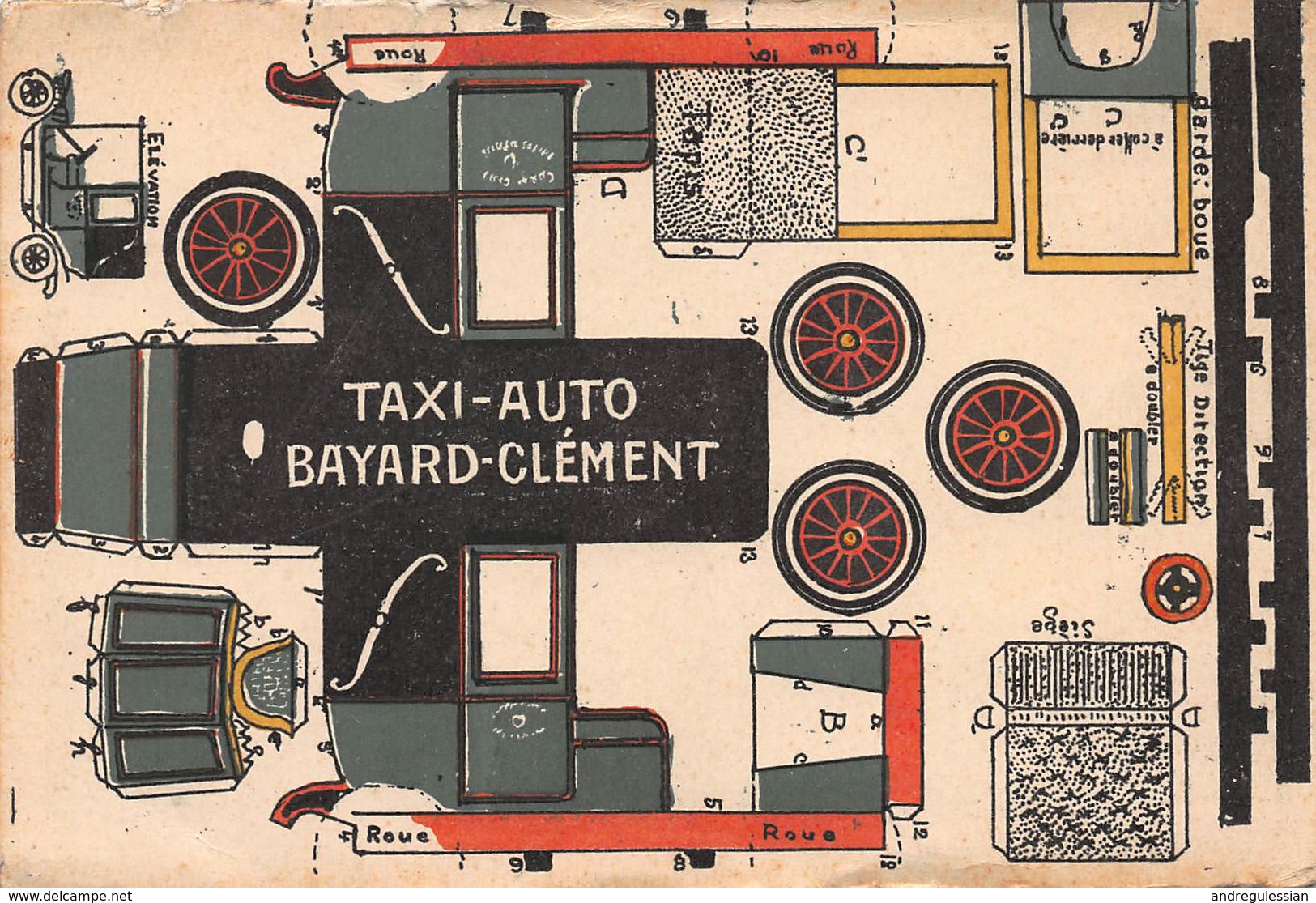 CPA TAXI-AUTO - BAYARD-CLEMENT - Publicité