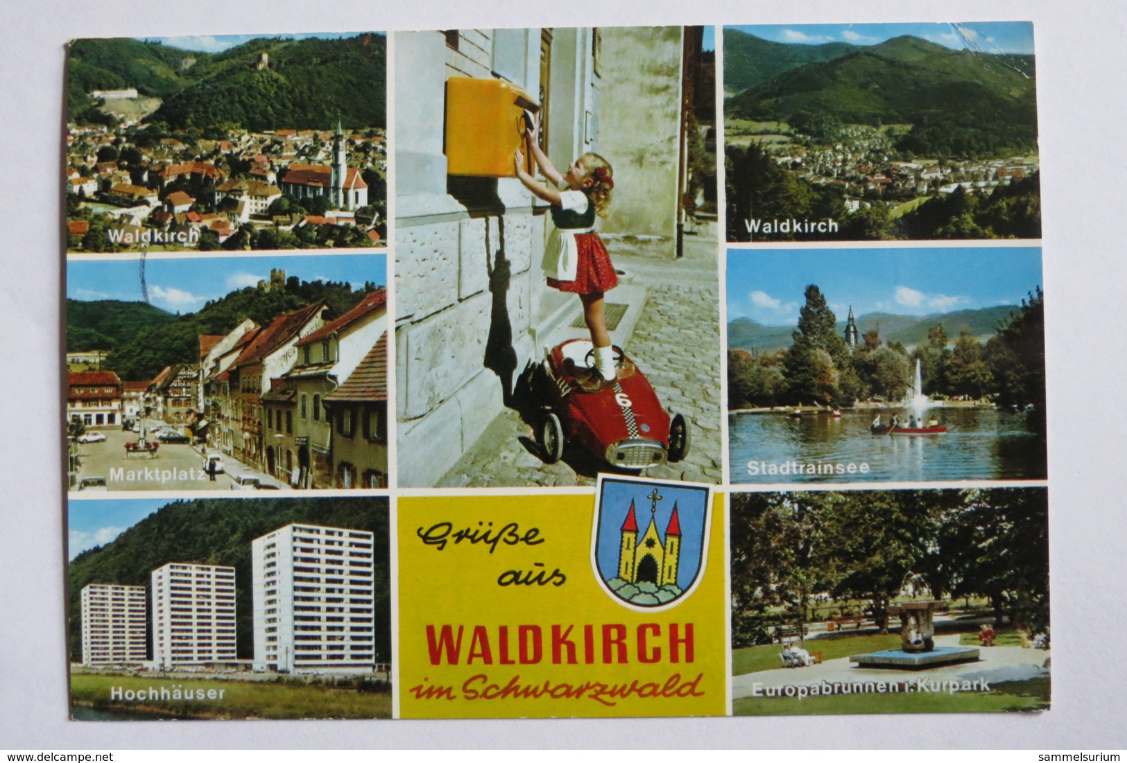 (11/2/91) Postkarte/AK "Grüße Aus Waldkirch Im Schwarzwald" Mehrbildkarte Mit 7 Abbildungen - Waldkirch