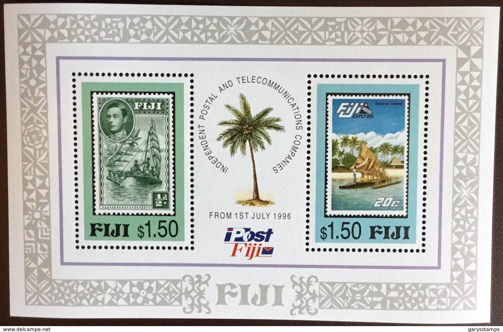 Fiji 1996 Postal Service Minisheet MNH - Fiji (1970-...)