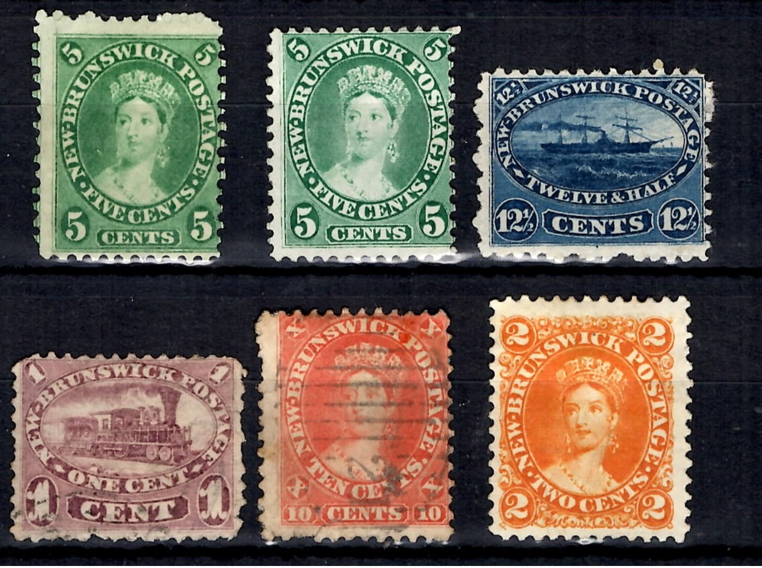 Nouveau-Brunswick Six Timbres Anciens 1860/1863. Bonnes Valeurs. A Saisir! - Ungebraucht