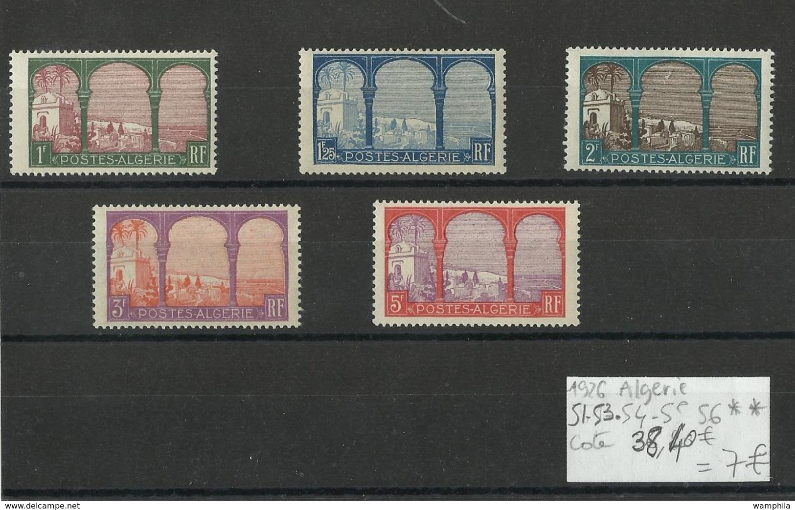 Algérie N° 51-53-54-55-56-neufs ** MNH Cote 38€ 40 - Collections, Lots & Séries