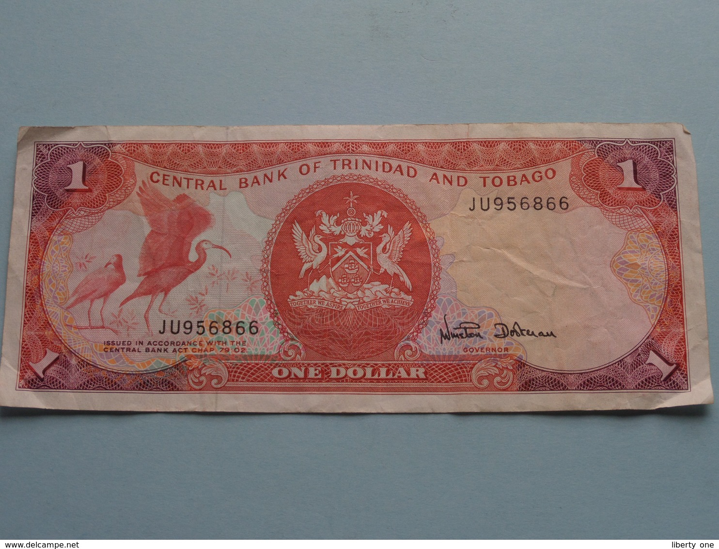 ONE DOLLAR ( JU956866 ) Central Bank Of Trinidad And Tobago ( For Grade, Please See Photo ) ! - Trinidad Y Tobago