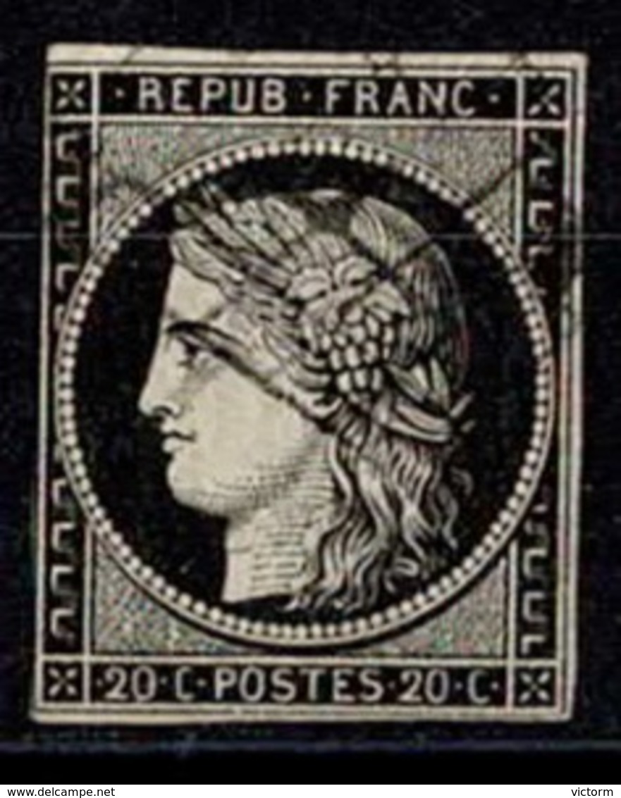 France Ceres 1849 YT N°3 - Obl. Losange - 1849-1850 Cérès