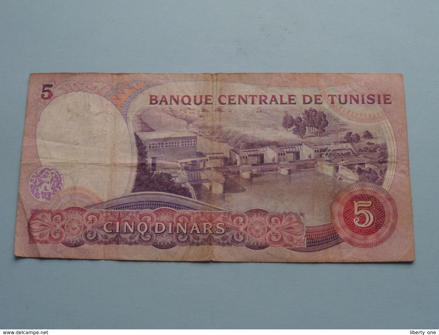 CINQ Dinars 5 ( C/25 - 123963 ) 1983-11-3 : Banque Centrale De TUNISIE ( For Grade, Please See Photo ) ! - Tunisie