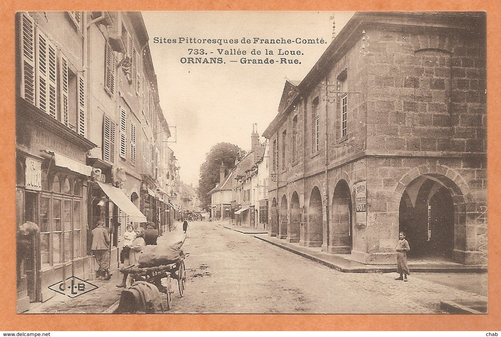 ORNANS. -- Grande Rue -- 733. Vallée De La Loue -- Voyagée 1935 -- Animée - Autres & Non Classés