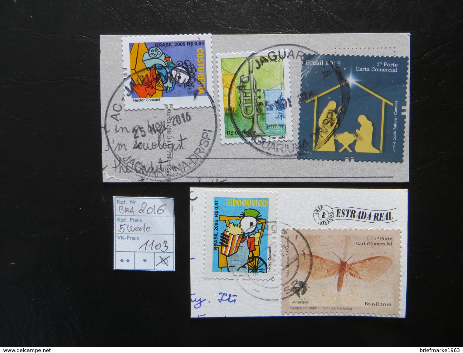 2016  " 5 Werte " Auf Ausschnitt, Super Vollstempel LOT 1103 - Used Stamps