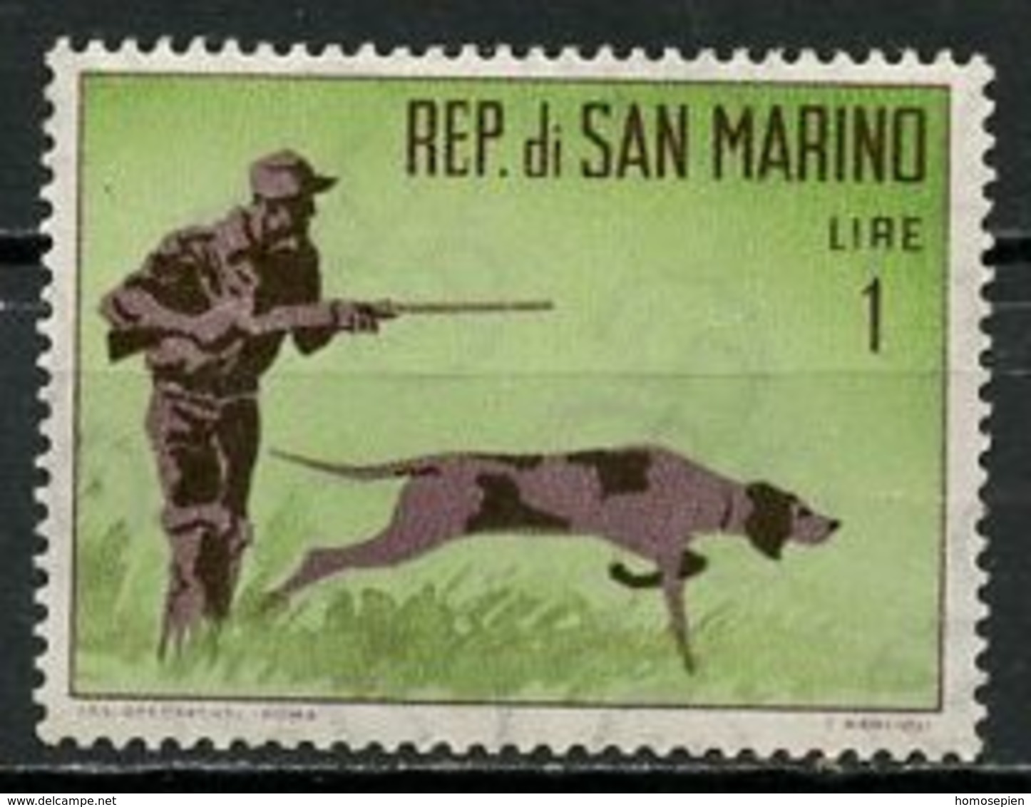 Saint Marin - San Marino 1962 Y&T N°562 - Michel N°739 *** - 1l Chasseur Et Son Chien - Unused Stamps