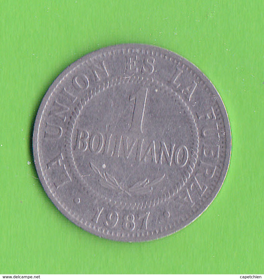 BOLIVIE / I BOLIVIANO / 1987 / TRES BEL ETAT - Bolivie
