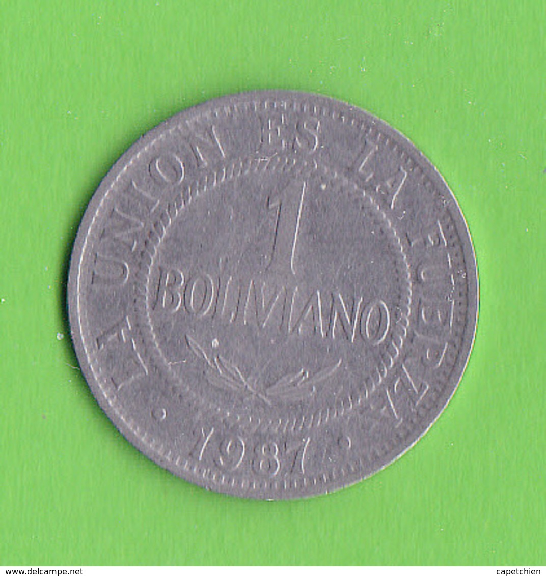 BOLIVIE / I BOLIVIANO / 1987 / TRES BEL ETAT - Bolivië