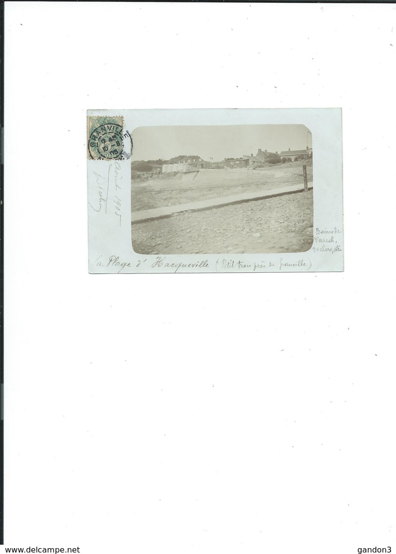 Carte  PHOTO  Des   Grandes Marées Du 2 Août 1905  à  La  Plage  D'HACQUEVILLE - Granville