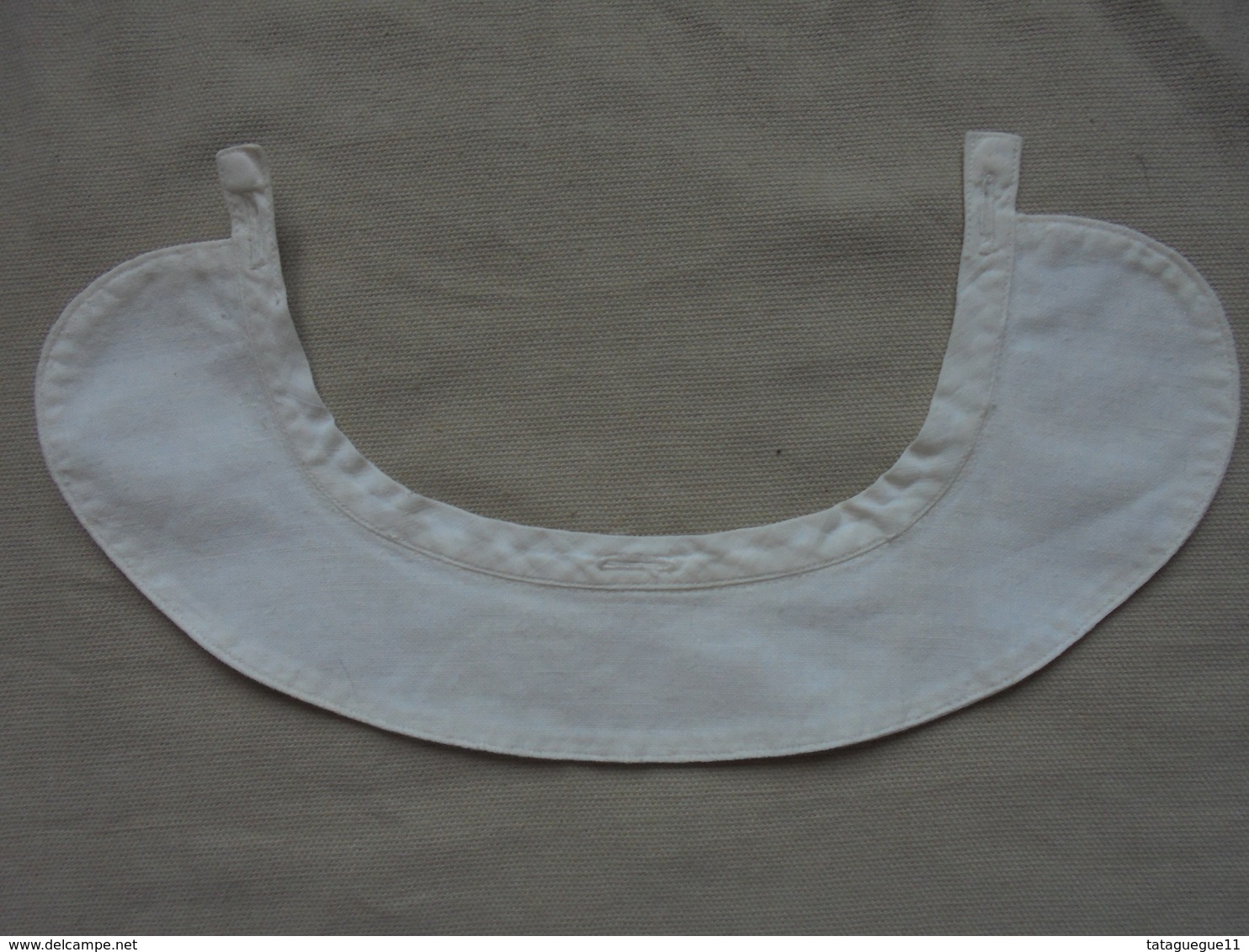 Ancien - Col De Brassière/chemise Pour Bébé/baigneur/poupée En Coton Blanc - Sonstige & Ohne Zuordnung