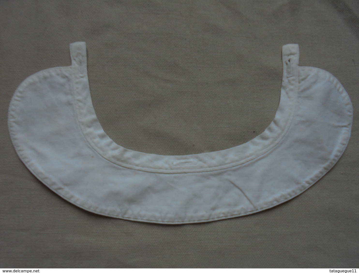 Ancien - Col De Brassière/chemise Pour Bébé/baigneur/poupée En Coton Blanc - Sonstige & Ohne Zuordnung