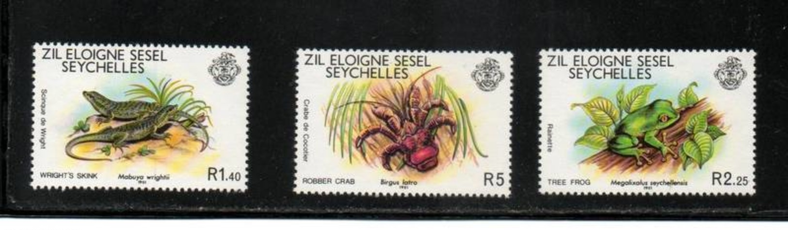 SEYCHELLES Zil Eloigne Sesel  Neuf Sans Charnière N° 29 à 31   N**   Faune Locale - Seychelles (1976-...)