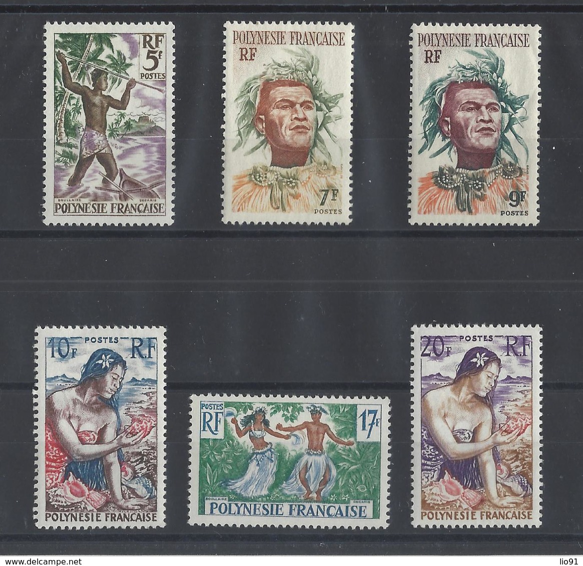 POLYNESIE .  YT  N° 6/11  Neuf **  1958 - Unused Stamps